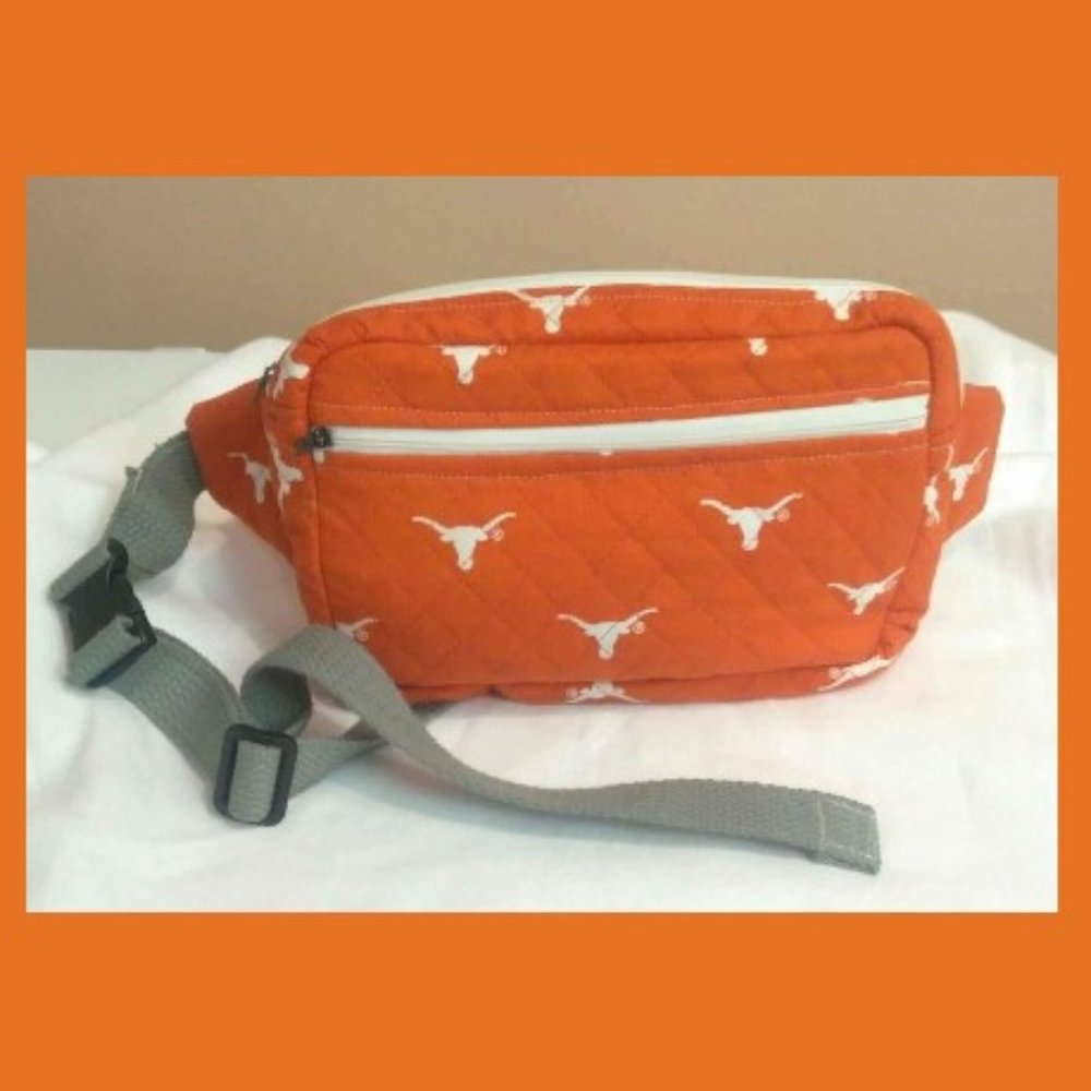 Longhorn Waist Pack Handmade Zipper Closure Crossbody Two Pocket